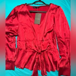 Red long sleeve Fifty Street top size L